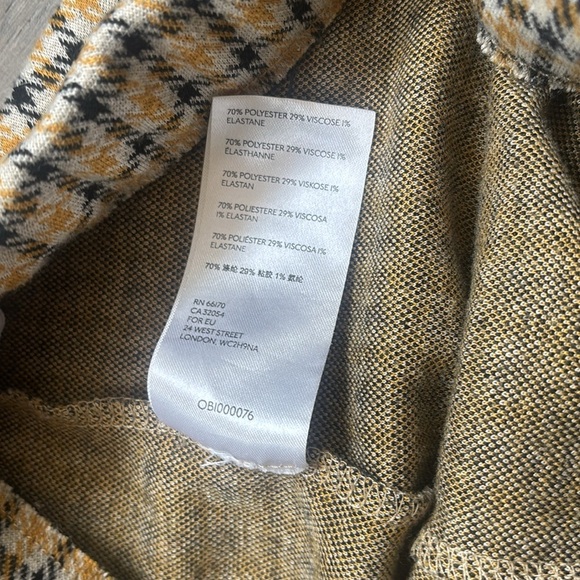 Urban Outfitters |Cara High-Waisted Kick Flare Pant Yellow Checkered Size Medium - Picture 11 of 12